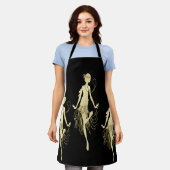 Retro Flappers, schwarzer Hintergrund Schürze (Getragen)