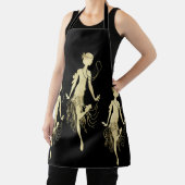 Retro Flappers, schwarzer Hintergrund Schürze (InSitu)