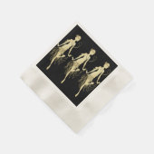 Retro Flappers, schwarzer Hintergrund Serviette (Ecke)