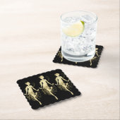 Retro Flappers, schwarzer Hintergrund Untersetzer (Vor Ort)