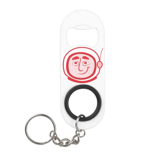 Retro Flaschen-Öffner mit Cosmo im Rot Schlüsselanhänger Flaschenöffner (Vorderseite)