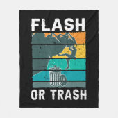 Retro Flash oder Trash Fun Rock Klettersteig Bo Fleecedecke (Vorderseite)
