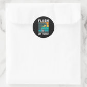 Retro Flash oder Trash Fun Rock Klettersteig Bo Runder Aufkleber (Tasche)