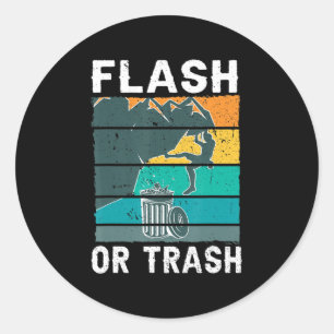 Retro Flash oder Trash Fun Rock Klettersteig Bo Runder Aufkleber