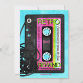 Retro Flashback Geburtstagspartei Einladung (Vorderseite)