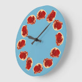 Retro-Fleisch Große Wanduhr (Winkel)