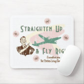 Retro 'Flieg richtig' Mousepad (Mit Mouse)
