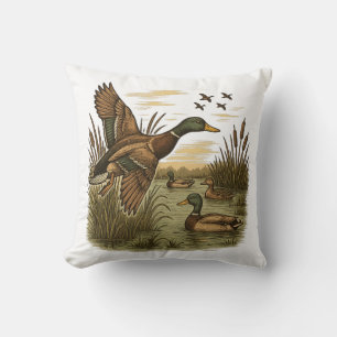 Retro-Fliegende-Stockenten-Jagd Kissen