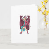 Retro Flight Attendant Karte (Gelbe Blume)