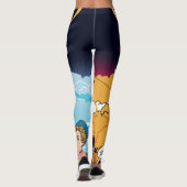 Retro Flight Comic Pop Art Leggings (Rückseite)