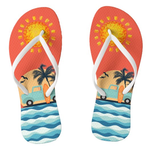 Retro Flip Flops surfen Badesandalen (Fußbett)