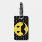 Retro flippiger Schnurrbart-Schnurrbart Gepäckanhänger (Rückseite vertikal)