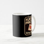 Retro Flirting Practice Department Funny Valentine Kaffeetasse (VorderseiteRechts)