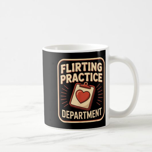 Retro Flirting Practice Department Funny Valentine Kaffeetasse (Rechts)