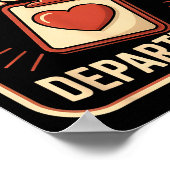 Retro Flirting Practice Department Funny Valentine Poster (Ecke)