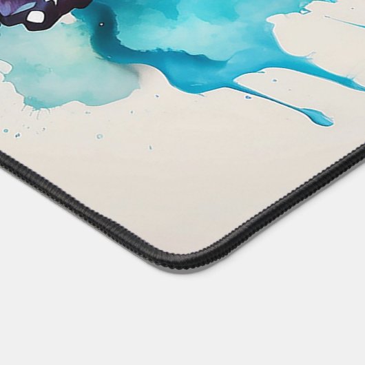 Retro Floating Butterfly Doodle Art Schreibtischunterlage (Ecke)