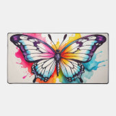 Retro Floating Butterfly Doodle Art Schreibtischunterlage (Vorderseite)