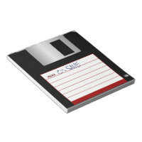 Retro Floppy Disk Notepad mit DOS COMMAND GERETTET