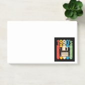 Retro-Floppydiskette-Computer-Nostalgie der 1990er Post-it Klebezettel (Büro)