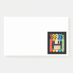 Retro-Floppydiskette-Computer-Nostalgie der 1990er Post-it Klebezettel