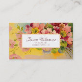 Retro Floral 1950s Primroses Design Visitenkarte (Vorderseite)