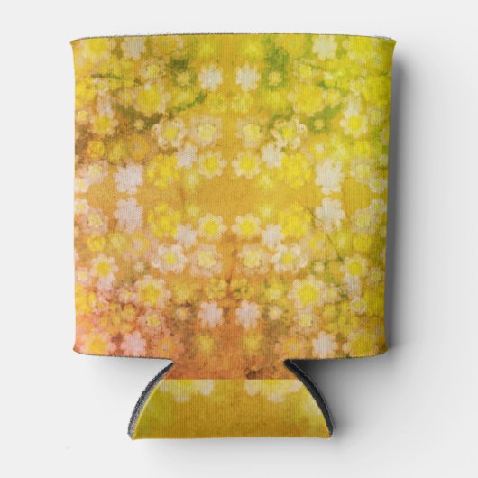 Retro Floral Abstrakt Salty Wasserfarben Muster Dosenkühler (Vorderseite)
