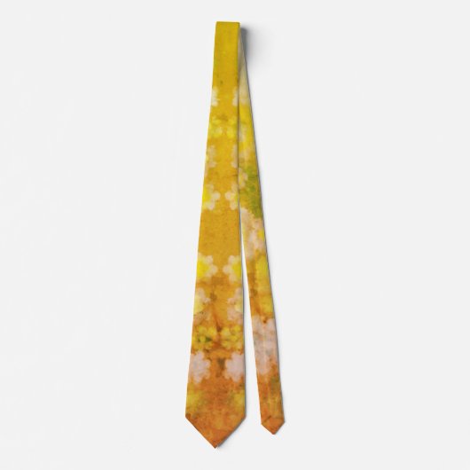 Retro Floral Abstrakt Salty Wasserfarben Muster Krawatte (Vorderseite)