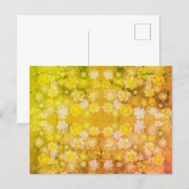Retro Floral Abstrakt Salty Wasserfarben Muster Postkarte