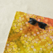 Retro Floral Abstrakt Salty Wasserfarben Muster Strandtuch (Beispiel)