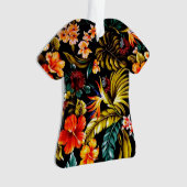 Retro Floral Aloha Shirt Ornament (Vorderseite)