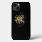 Retro Floral Anatomisches menschliches Herz für Fr Case-Mate iPhone Hülle (Rückseite)