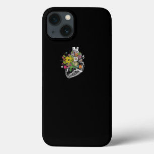 Retro Floral Anatomisches menschliches Herz für Fr Case-Mate iPhone Hülle