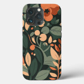 Retro Floral Art Muster Case-Mate iPhone Hülle (Rückseite)