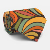 Retro Floral Art Nouveau Pattern Décor Krawatte (Gerollt)