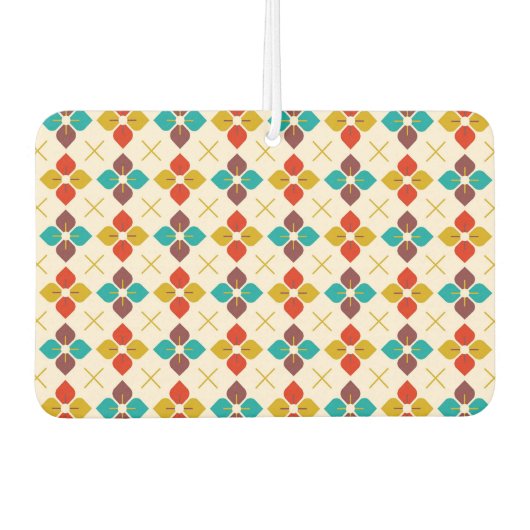 Retro Floral Autolufterfrischer (Vorderseite)