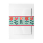 Retro Floral Boho Bright und kühne Hochzeit Einladungsbanderole (Vorderseite Beispiel)