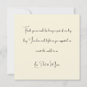 Retro Floral BOHO Hochzeit Danke Karte (Rückseite)