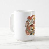 Retro-Floral-Boho-Kunst-T-Shirt Kaffeetasse (Vorderseite Links)
