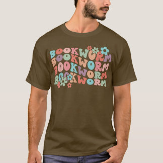 Retro Floral Bookworm Bibliothekarisches Buch Love T-Shirt