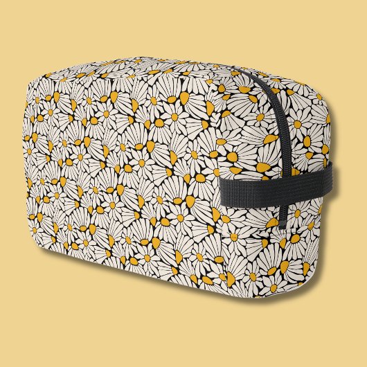 Retro floral botanical block print waschbeutel