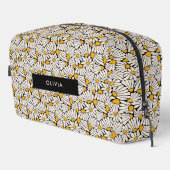 Retro floral botanical block print waschbeutel (Rechte Ecke)