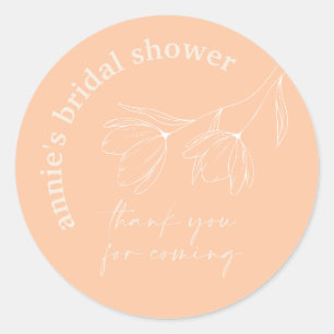 Retro Floral Brautparty Gefallen Siegel Aufkleber