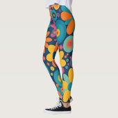 Retro Floral Burst Leggings (Links)