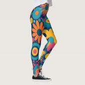 Retro Floral Burst Leggings (Rechts)