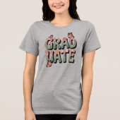 Retro Floral Butterfly Graduate Tri-Blend Shirt (Vorderseite)