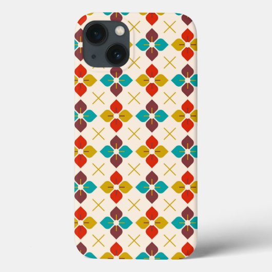 Retro Floral Case-Mate iPhone Hülle (Rückseite)