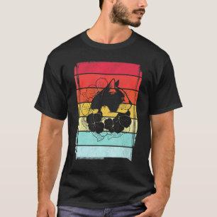 Retro Floral Cat T-Shirt Katze Vater Katze Mama Ka