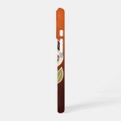 Retro Floral Coffee Cup iPhone 16 Hülle (Linke Seite)