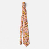 Retro Floral Cotattcore Neck Tie Krawatte (Rückseite)