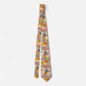 Retro Floral Cotattcore Neck Tie Krawatte (Rückseite)